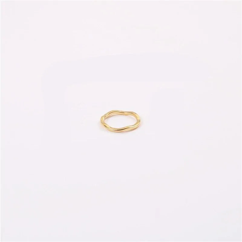 High-End Gold Stripe Rings