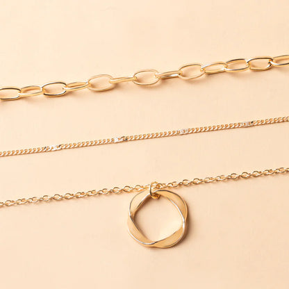 Trendy Circle Pendant Necklace