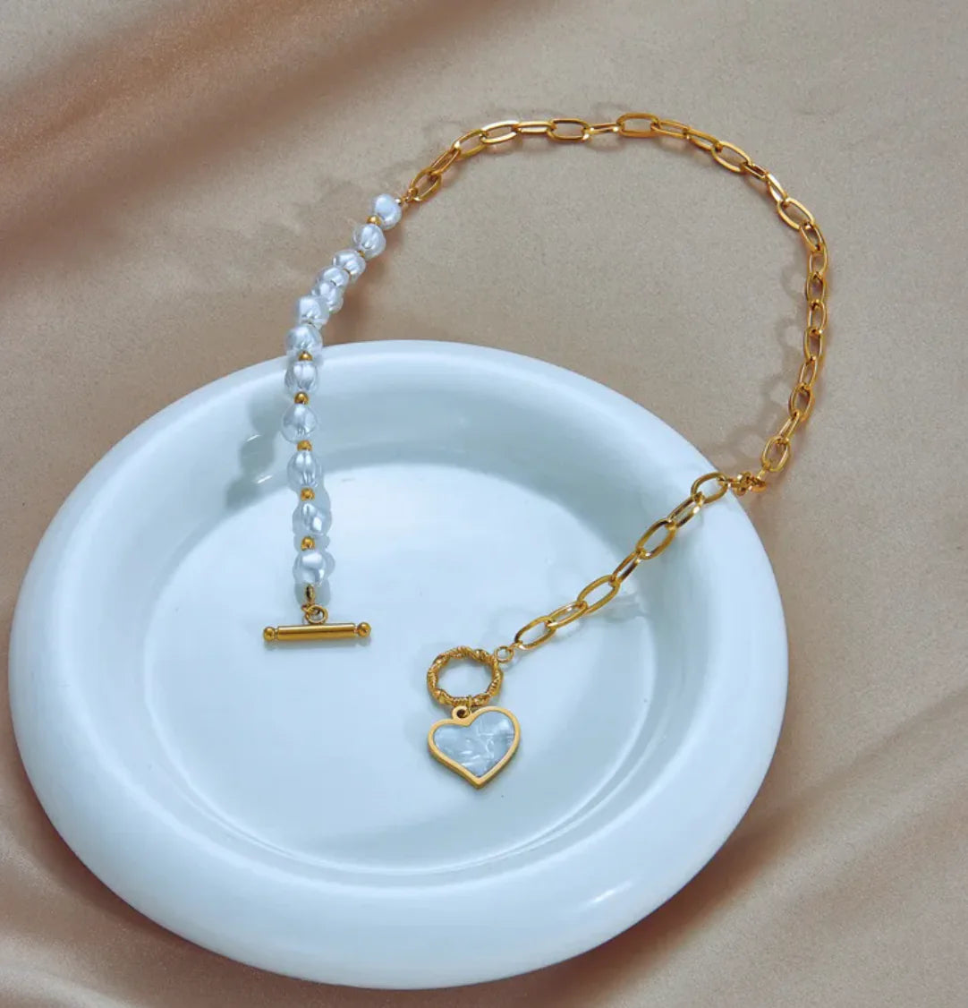 Golden Heart Waterproof Necklace