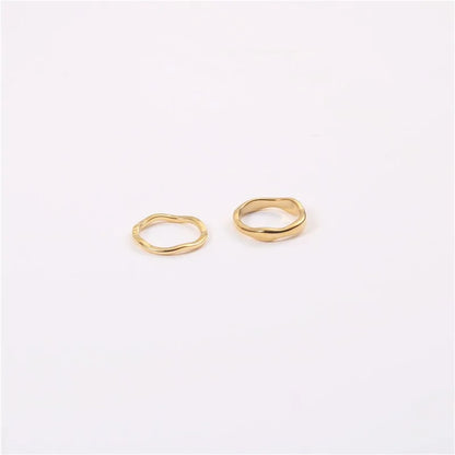 High-End Gold Stripe Rings