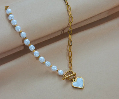 Golden Heart Waterproof Necklace