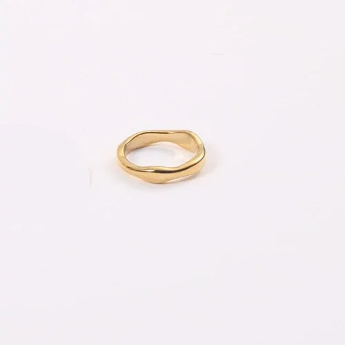 High-End Gold Stripe Rings